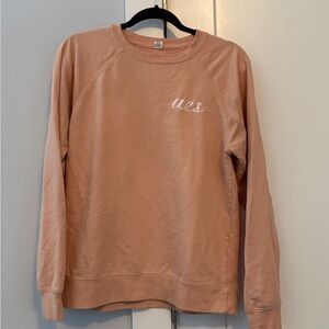 Peach Sweatshirt with Embroidered Logo
